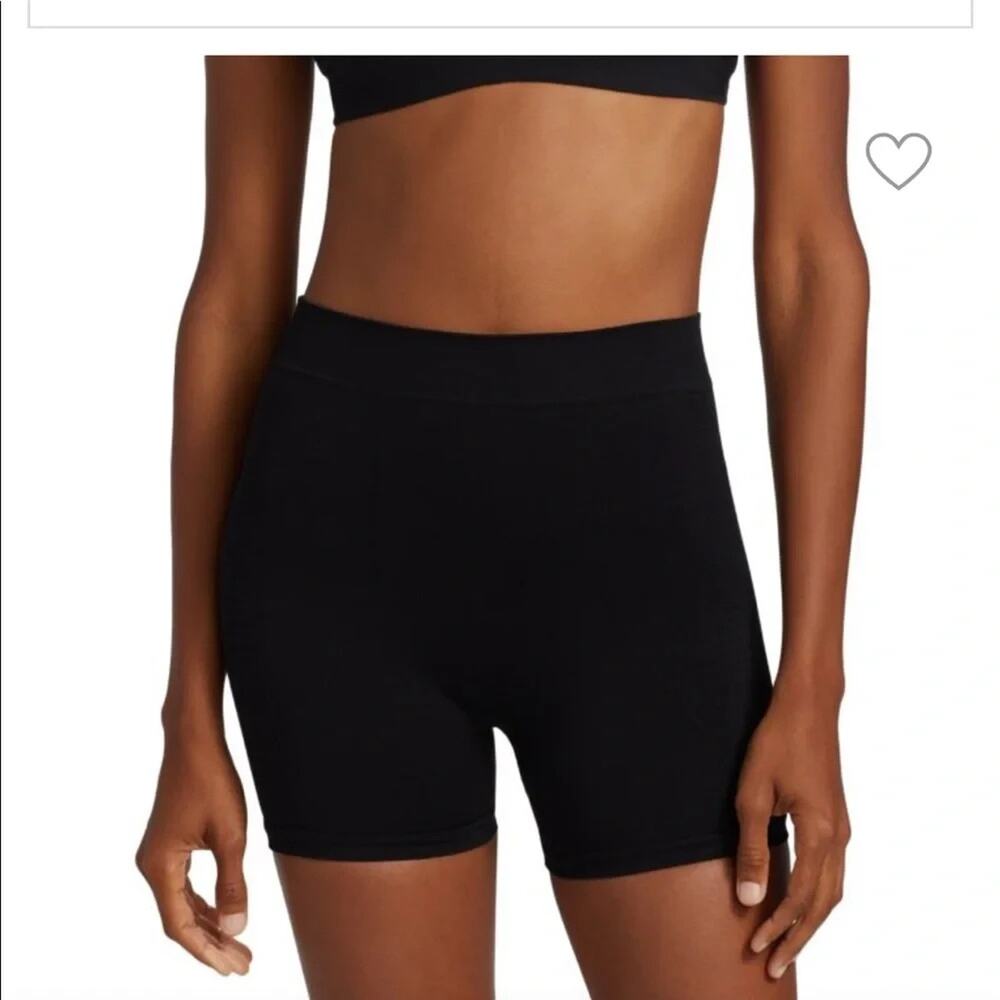 New Rick Owens Shorts S Black Biker Leggings High Waisted Italy Goth Minimalist